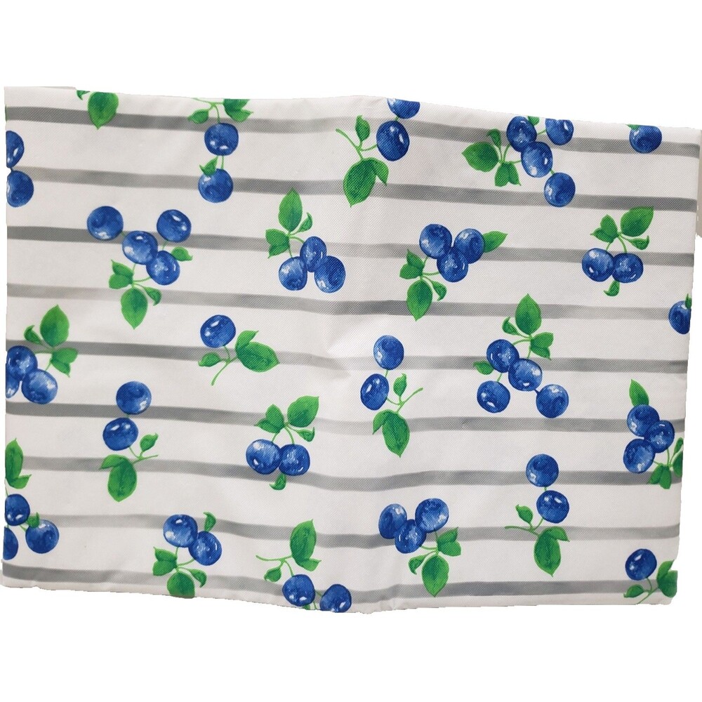 Peva Vinyl Tablecloth,52"x70" Oblong (4-6 people) FRUITS,BERRIES,BLUEBERRIES, TL